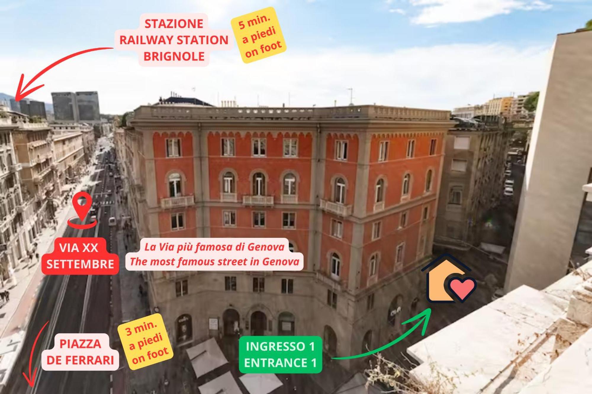 Casa Via XX Settembre - La Via Piu Famosa Di Genova Apartment Luaran gambar